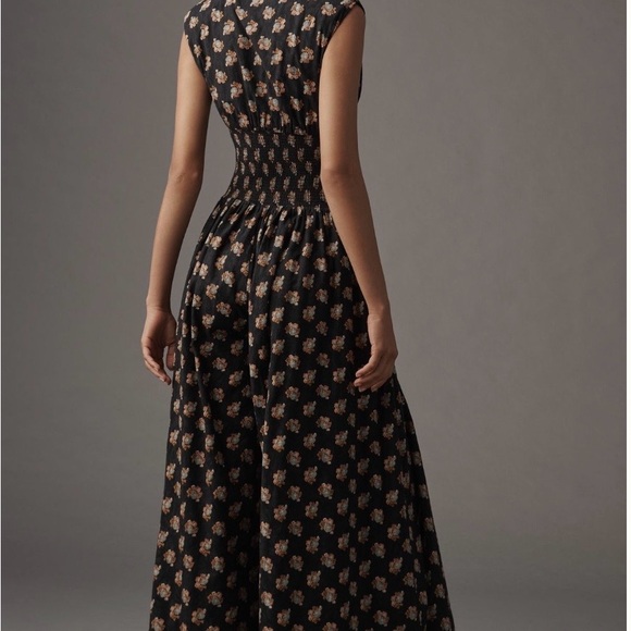 Anthropologie Black Floral Jumpsuit - Picture 2 of 3